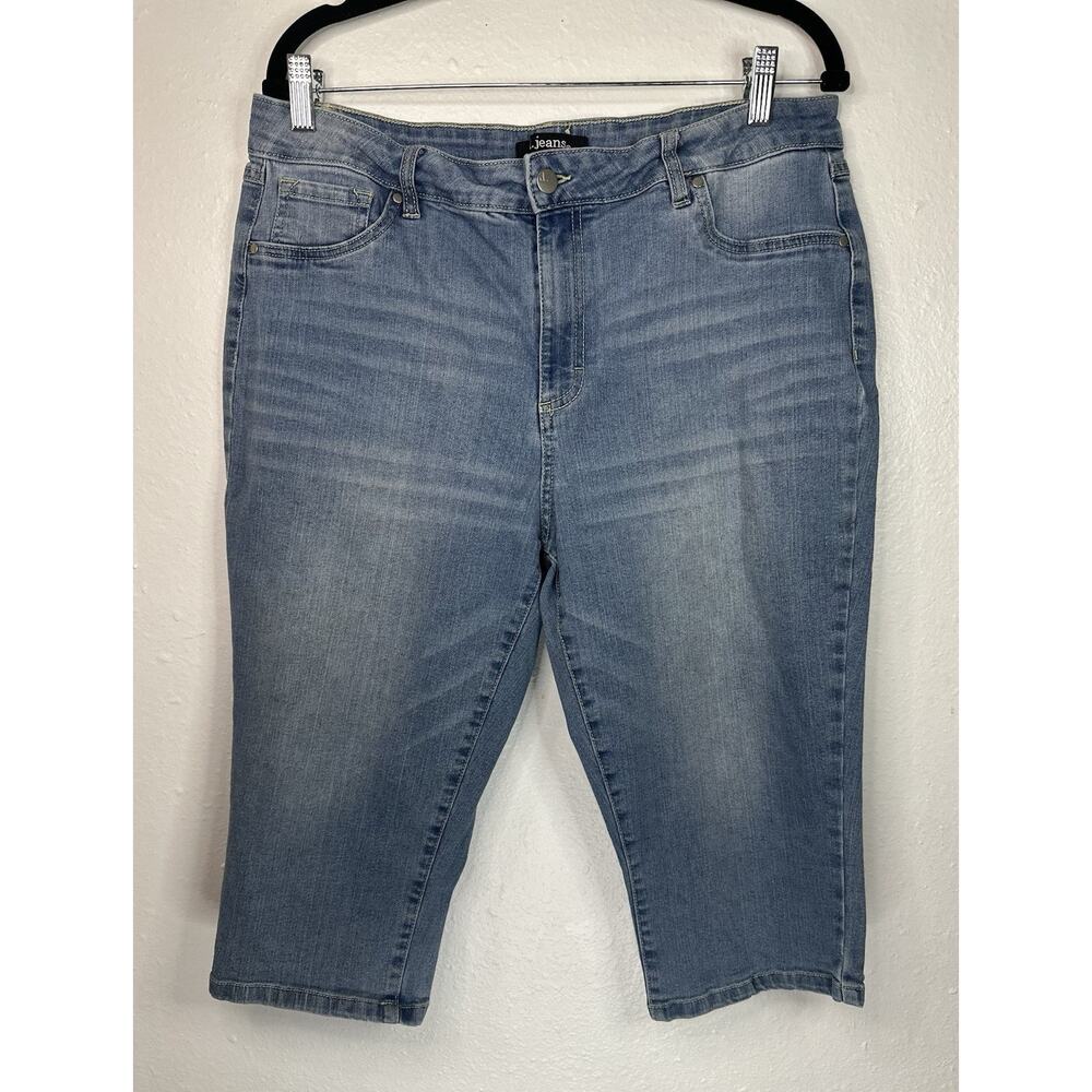 D. Jeans Light Wash Y2K Retro Capri Denim Jeans Plus Size 16